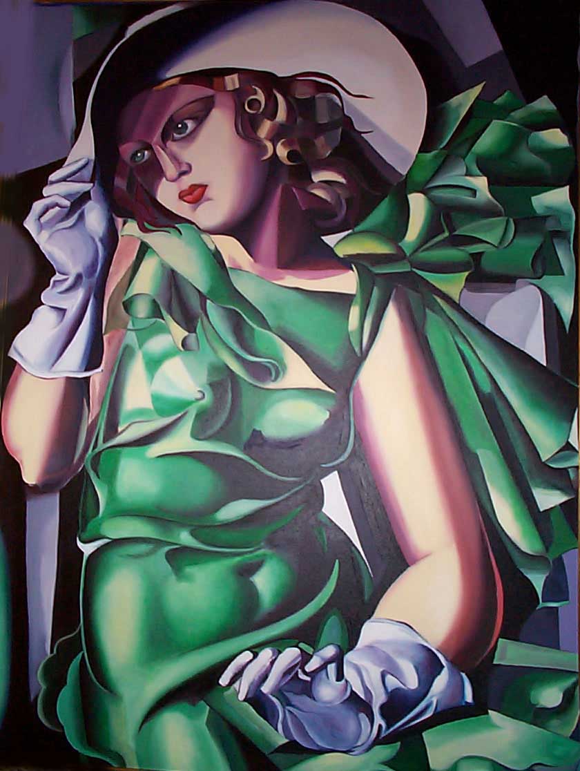 Tamara de Lempicka : Young Girl in a Green Dress